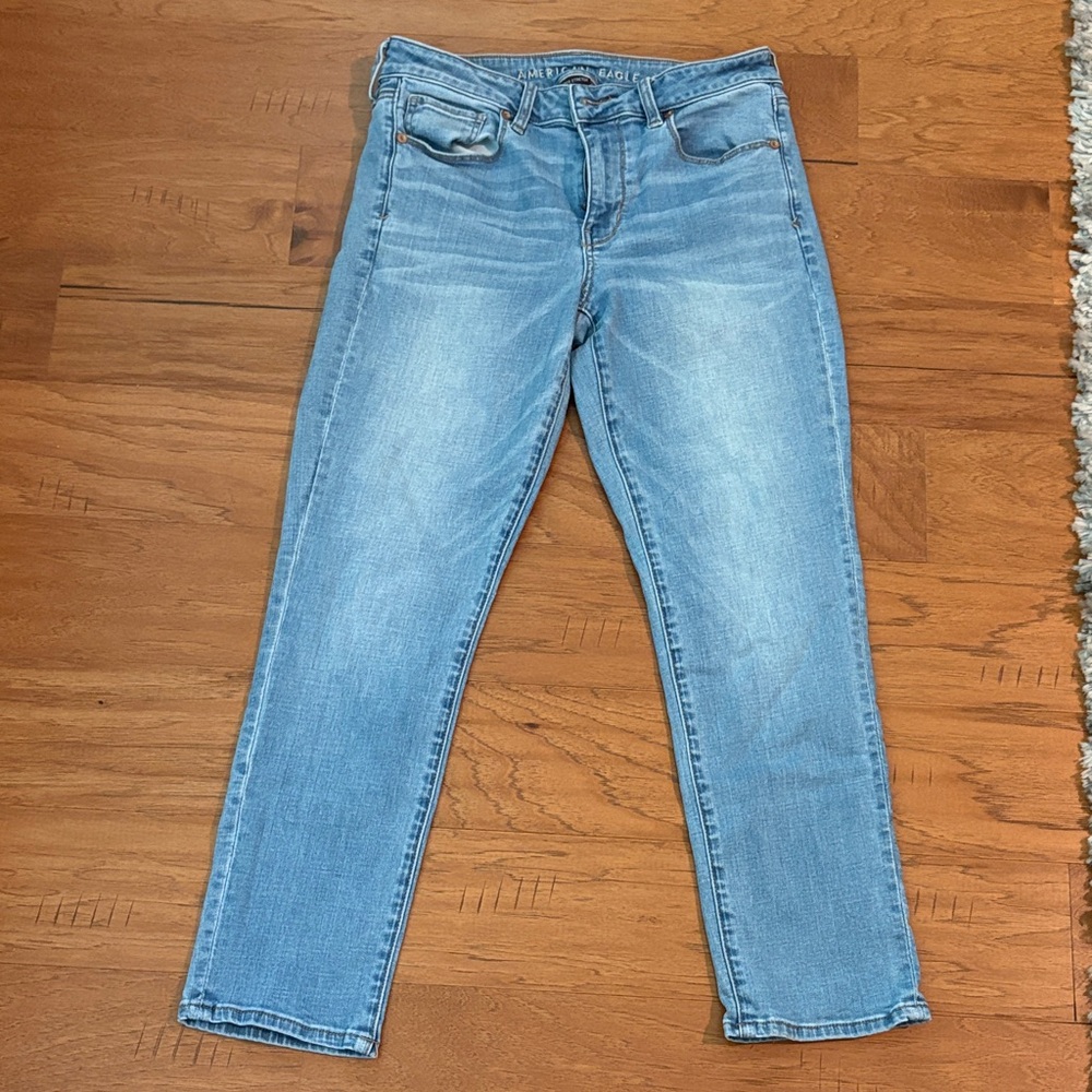 American Eagle Light Blue Skinny Jeans 8 extra short